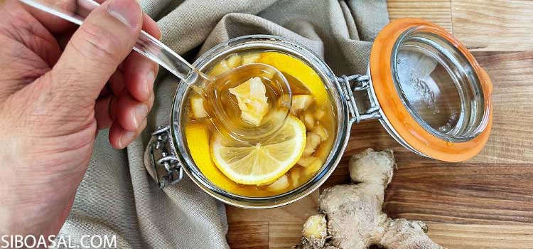 درمان سرفه و سرماخوردگی درمقاله خواص زنبیل و عسل و لیمو